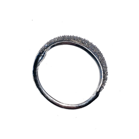 EXPRESS Silver Crystal Pave Bracelet with Magnetic Clasp - Picture 5 of 10